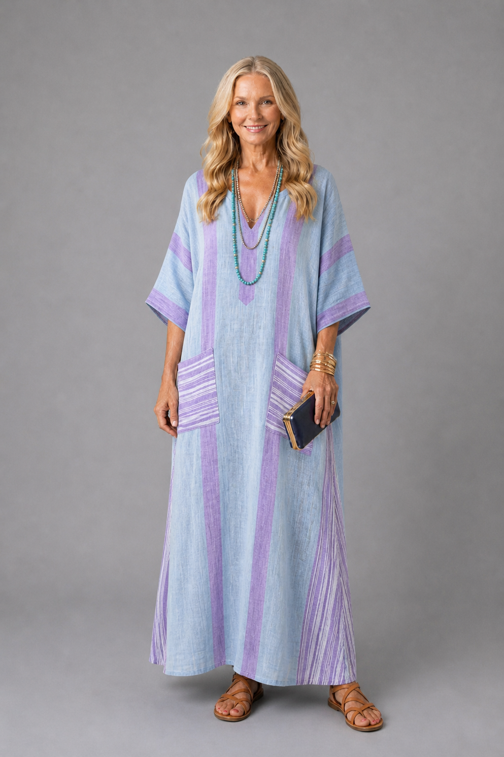 Orien | Light Flow Pocket Midi Kleid