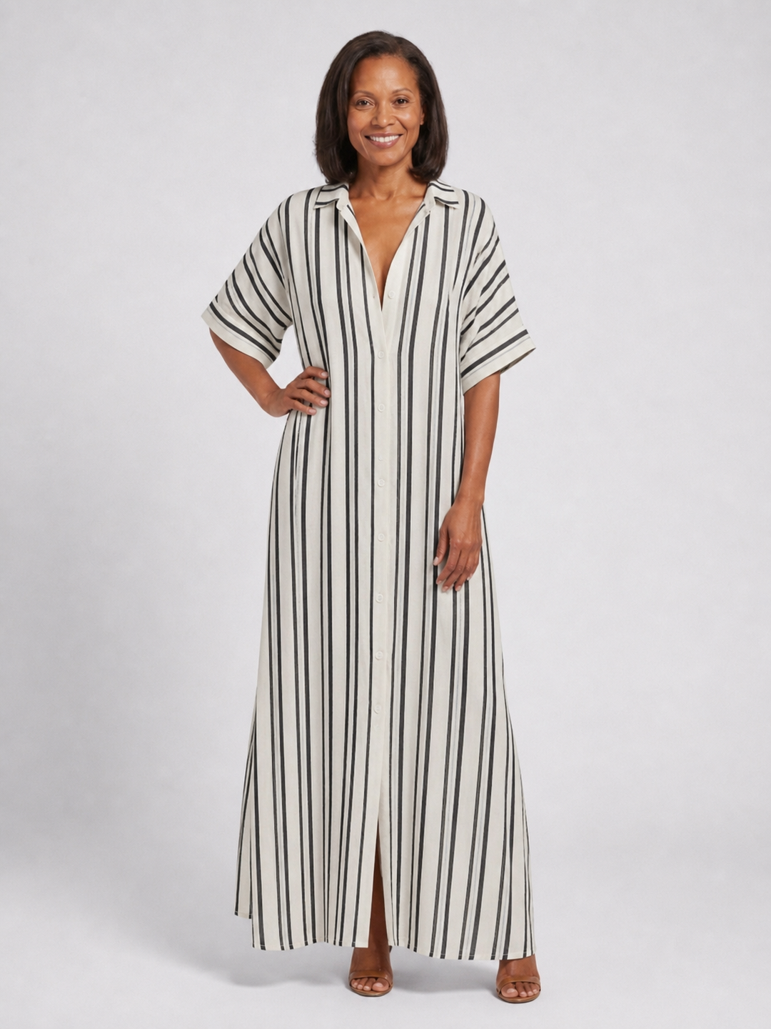 Nara | Entspanntes Midi-Kleid
