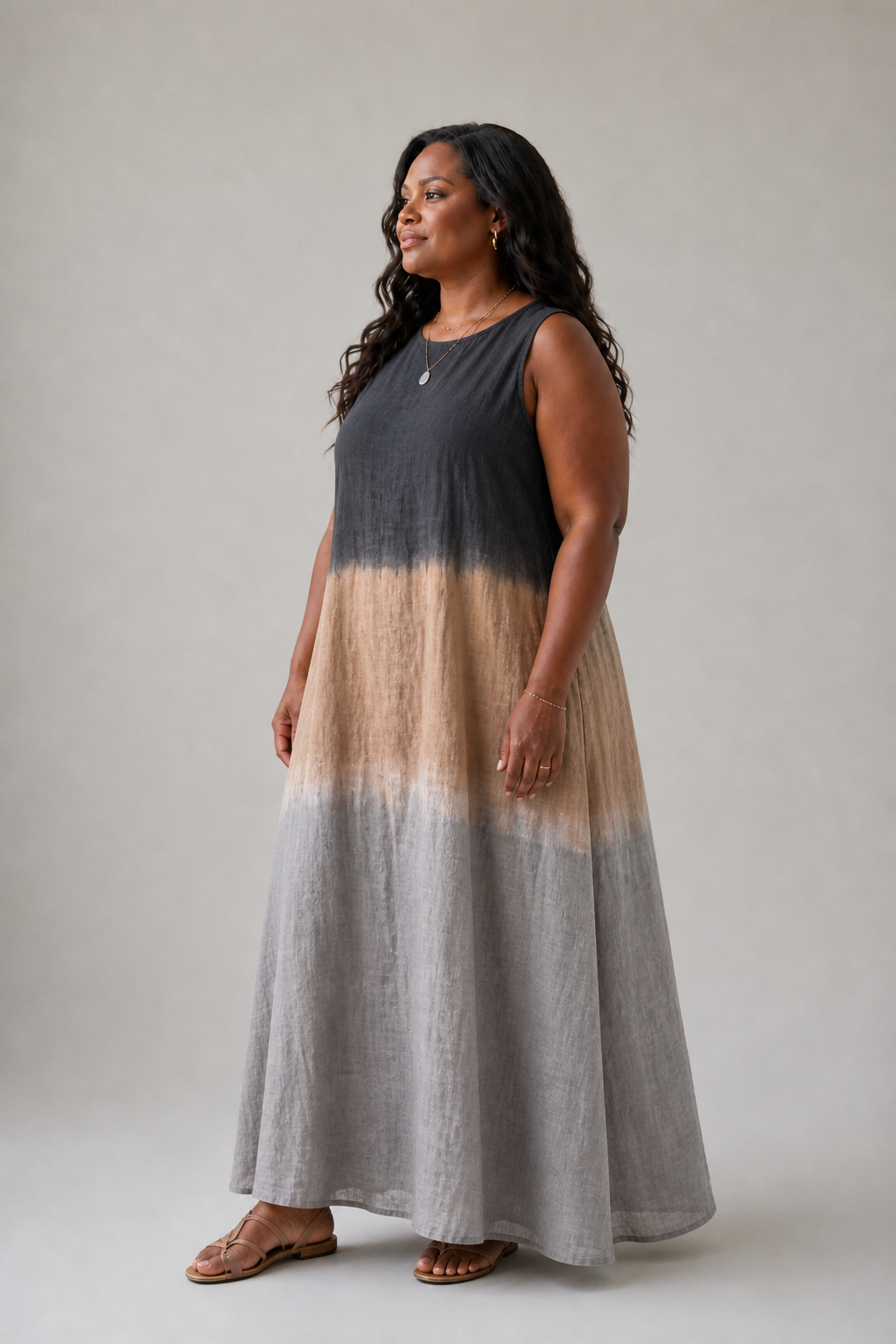Sorelle | Ärmelloses Ombre-Midikleid