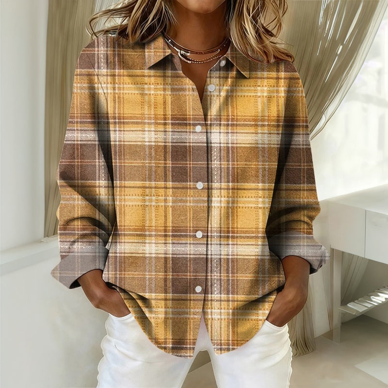 Vintage Karierte Bluse
