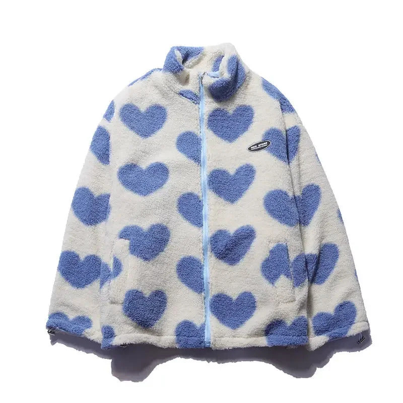 Wendbare Jacke mit Herzchen
