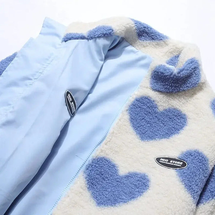 Wendbare Jacke mit Herzchen