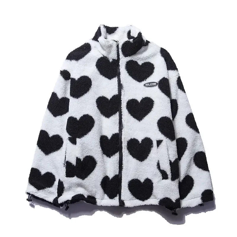 Wendbare Jacke mit Herzchen
