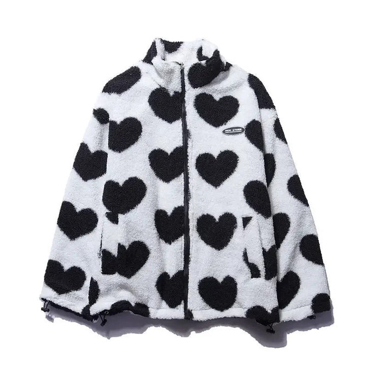 Wendbare Jacke mit Herzchen