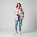 Reversible jacket with hearts
